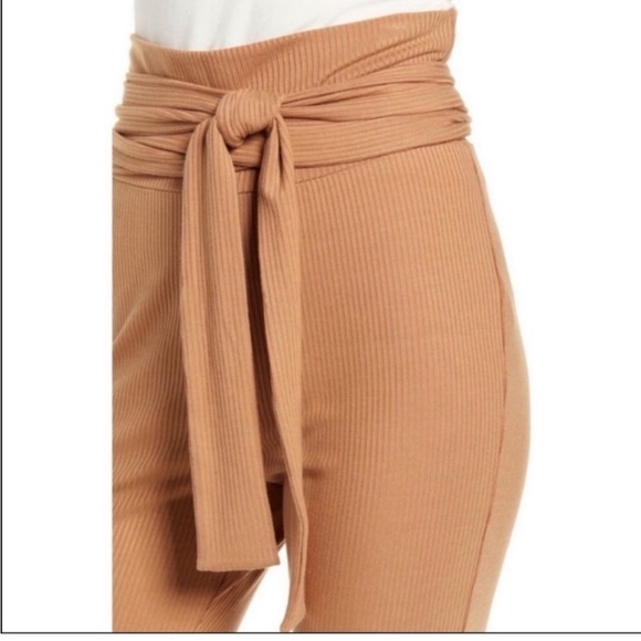 Reformation Kassia Ribbed Knit Pants in Butterscotch - Picture 4 of 14